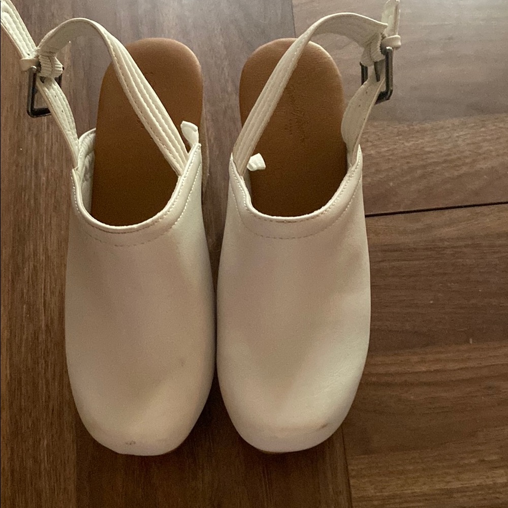 Universal Thread White Mules With Slingback Strap - image 1